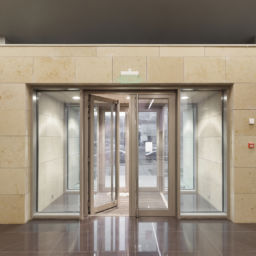 Office entrance in modern building
